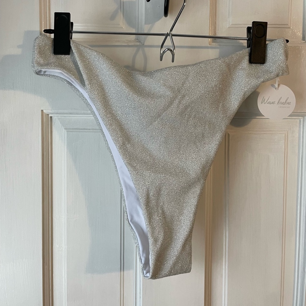 White Glitter Bikini Bottoms